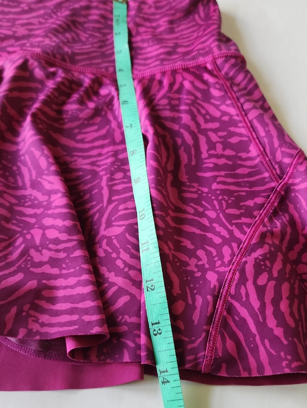 Athleta Ace Print Magnolia Purple Patterned Flared Tennis Pickleball Skirt Skort - Picture 9 of 9